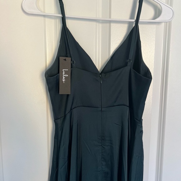 Satin Maxi Dress - NWT Emerald Green - Picture 7 of 9